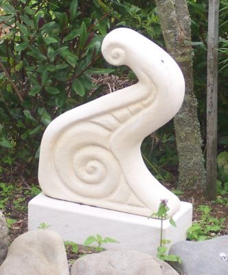 Around the bend
I think I must have been a bit 'around the bend' when I was making this. I was just doodling, and this is what came out. It sits at home on a bend and is about 470mm tall.
