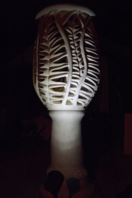 Taste of Elegance (at night)
This year I bought some cheap $5 solar lights and lit up some of my sculpture... here's Taste of Elegance
