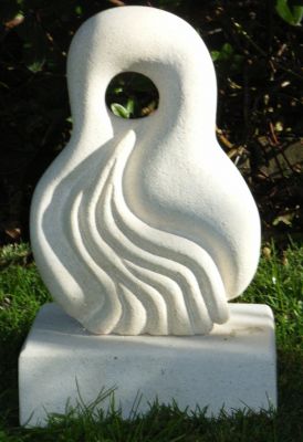 Hope springs eternal...
Small statue using flowing theme. When I was carving this the expression ' like getting blood from a stone' kept coming to mind, but I thought that was a bit yucky so I've named it something more hopeful and positive.
Stands 350mm tall
(SOLD)
