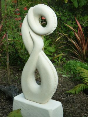 Tail of the Taniwha
At first I didn't know what to call this statue. I was just playing with shapes and spaces and it was nameless. Then Mum suggested Tail of the taniwha and I looked at it again and agreed - that was what it was.  Total height 950mm
(SOLD)
