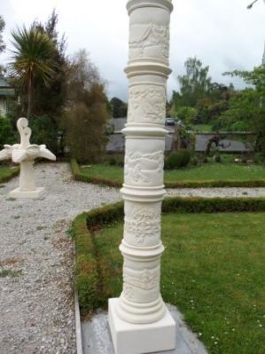 Pillars in Time (column 2)
Travelling through time (from bottom to top)
Summer (at the beach), Autumn (harvest garden and orchard), Winter (snowball fights),  Spring (planting garden and chickens), Summer (camping and river)
