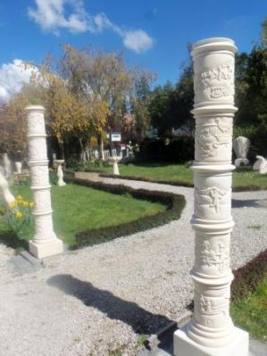 Pillars in Time
My work was inspired from a trip to Rome where I saw ancient monuments telling tales of Roman battles and victories.
These two pillars don't speak of such celebrated moments in history, but instead tell some of our own stories. As you walk between them you can travel through the seasons , going to the beach in Summer, playing in leaves in Autumn, having snowball fights in Winter, planting a garden in Spring... etc. They may seem insignificant moments in history , but they make us what we are.

