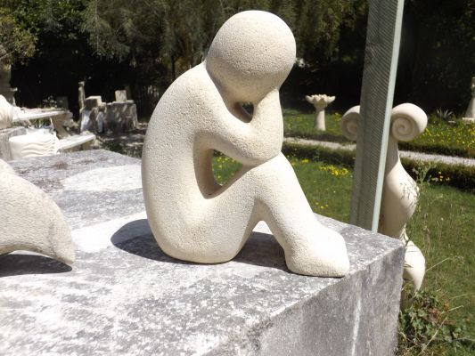 Stickman thinks
Just a simple form taking on the guise of a serious thinker
 (SOLD)
