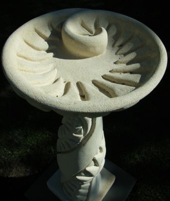 fern bowl (top)
Looking down on the fern bowl you can see the repeated swirls from the bowl down through the column. I like the feeling of movement.
