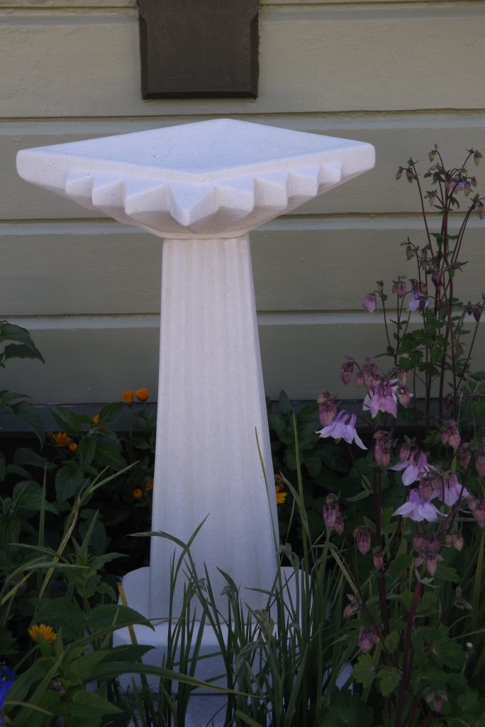 Art Deco Birdbath